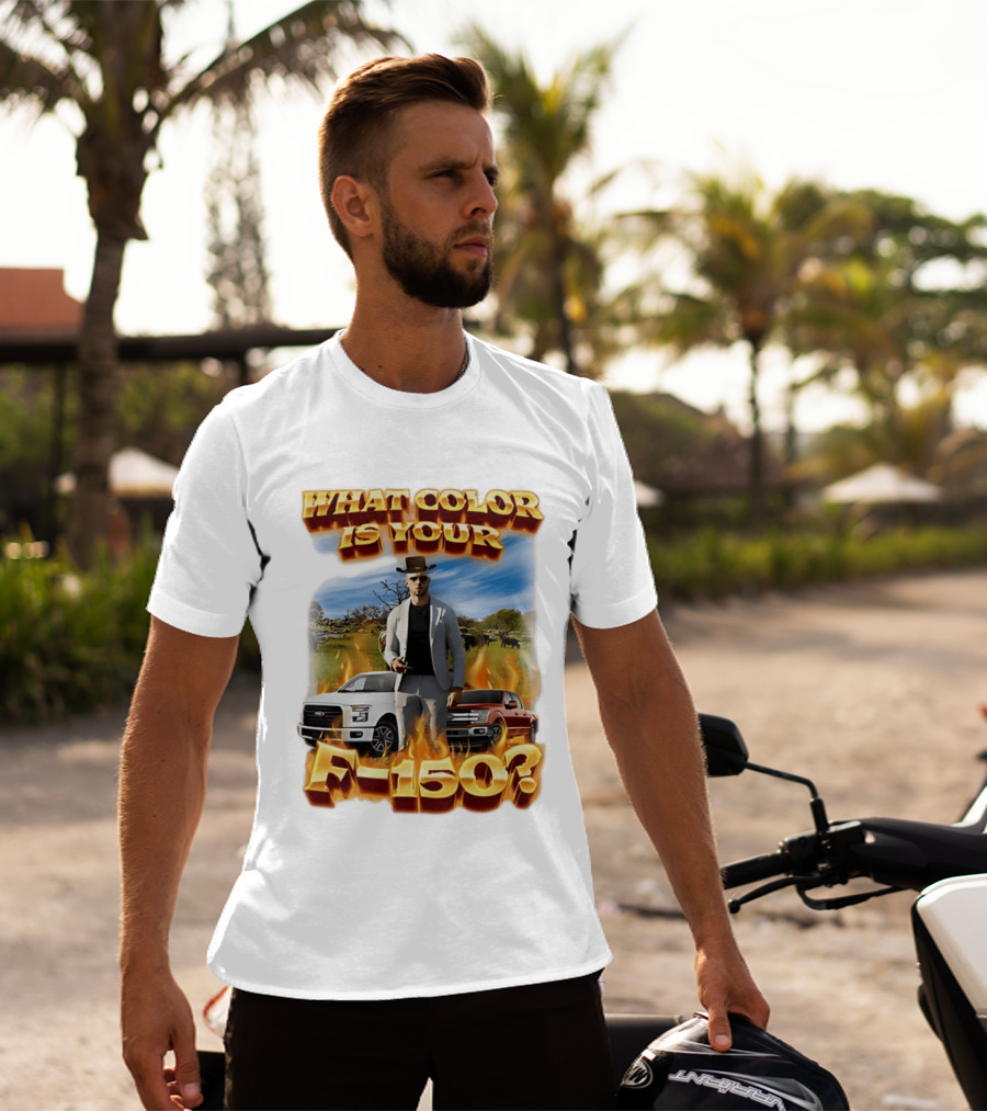 What Color Is Your F 150 Cowboy Fire Landscape T-Shirt