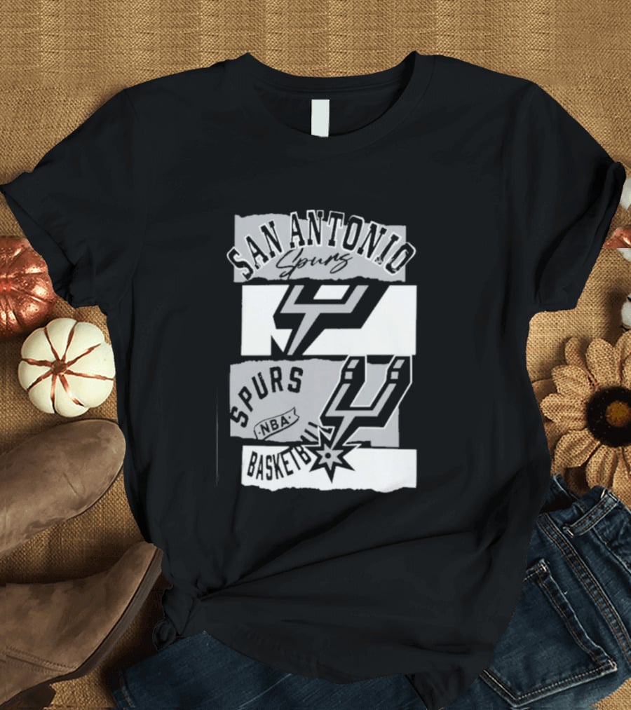 San Antonio Spurs In The Paint Vintage NBA Logoman Edition T-Shirt