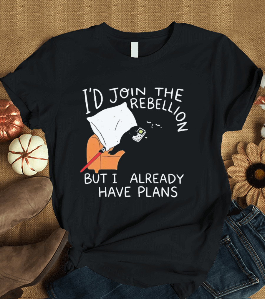 Lazy Cat Gaming Couch Rebellion Plans Funny Humor T-Shirt