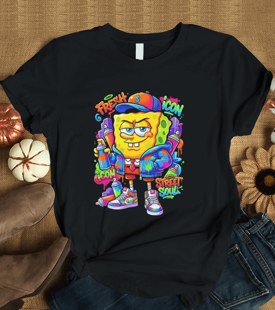 Sponge Bob Square Pants Fresh Icon Street Soul T-Shirt