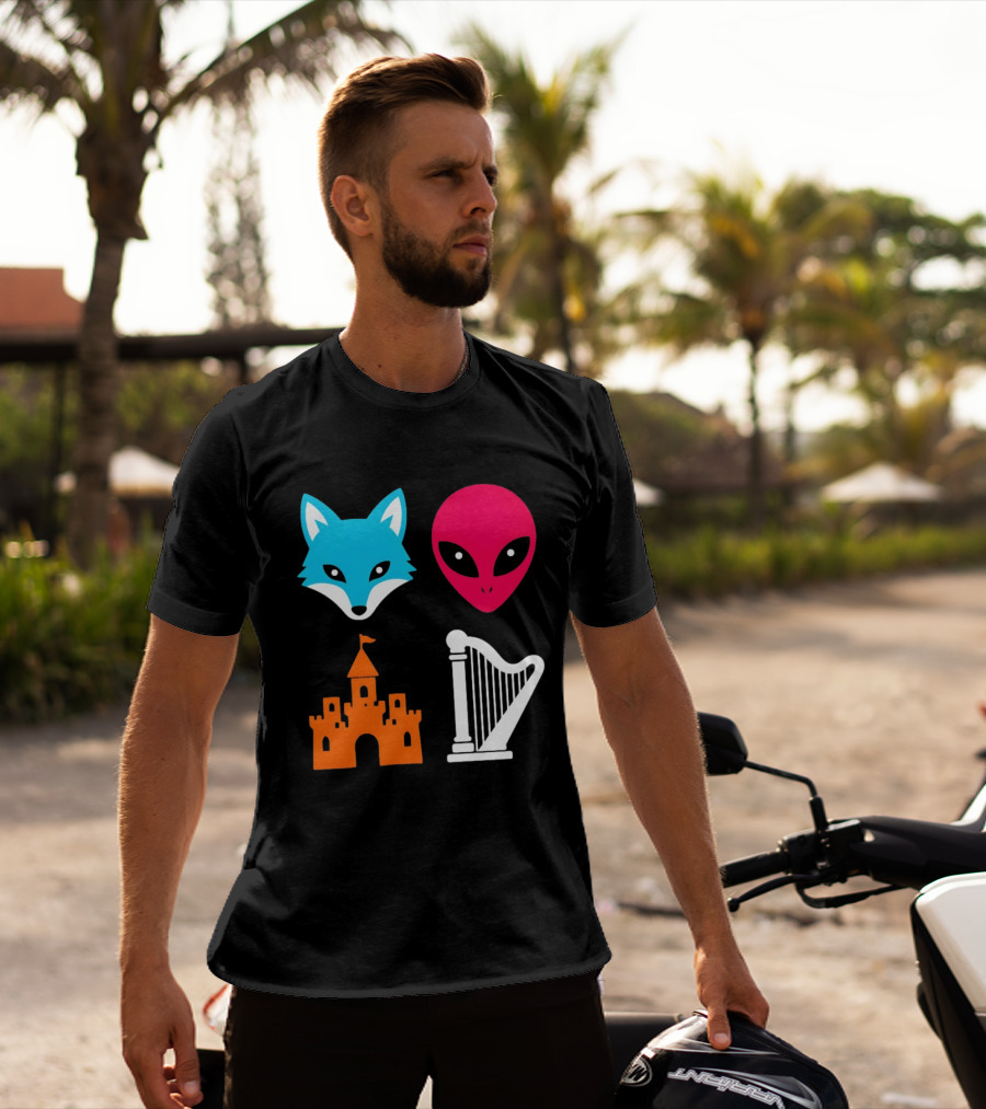Spurs Fox Alien Castle Harper Basketball Meme T-Shirt