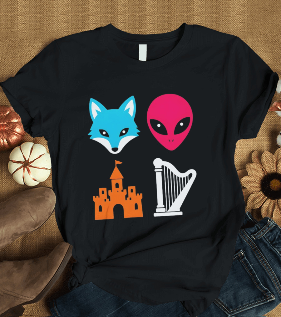 Spurs Fox Alien Castle Harper Basketball Meme T-Shirt