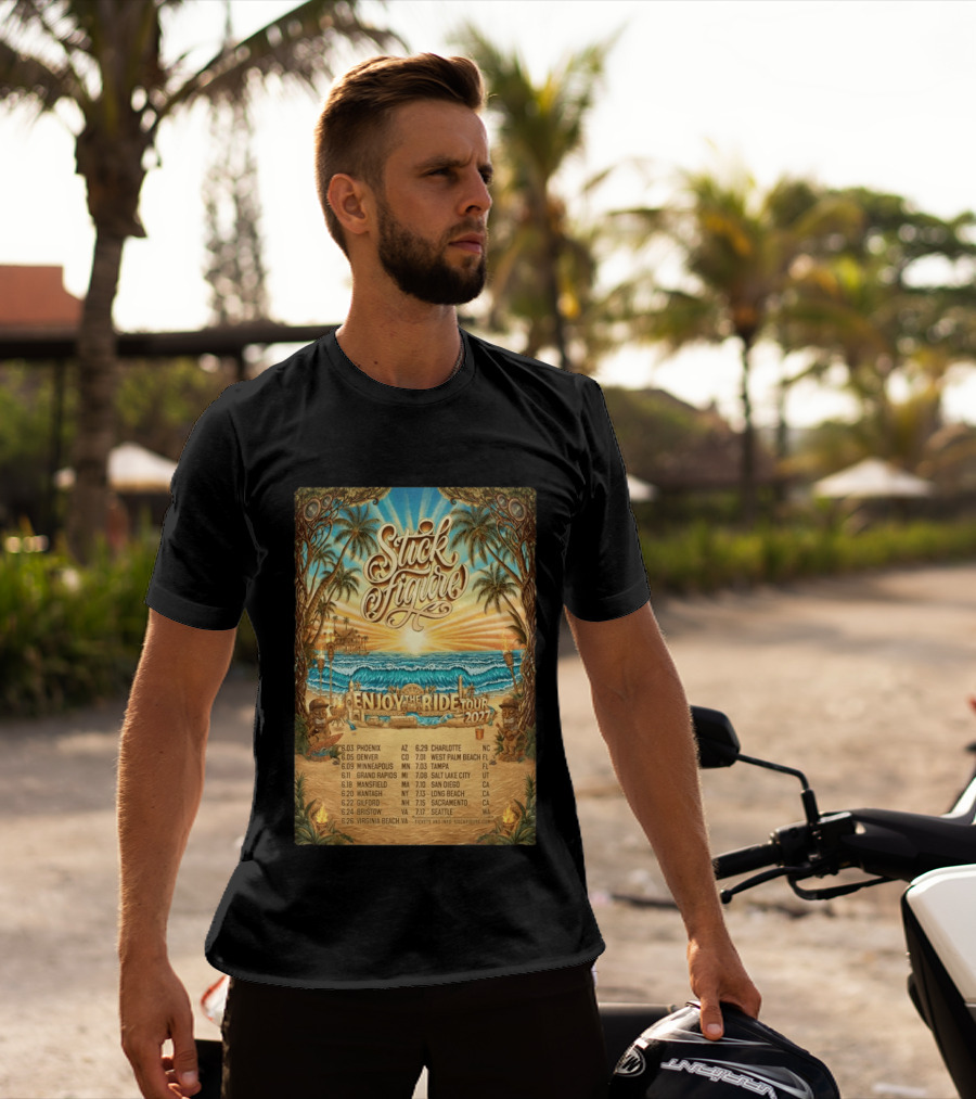 Stick Figure Enjoy The Ride Tour 2027 Phoenix To Seattle Dates And Locations T-Shirt