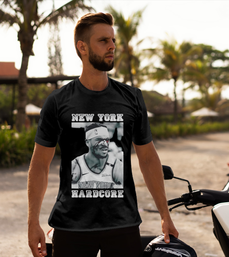 New York Hardcore Josh Hart Bleeding Face NBA Knicks T-Shirt