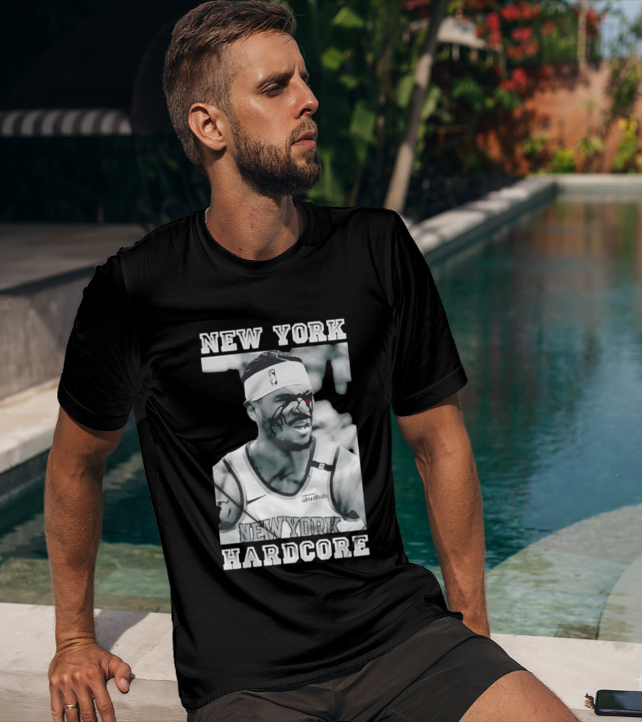 New York Hardcore Josh Hart Bleeding Face NBA Knicks T-Shirt