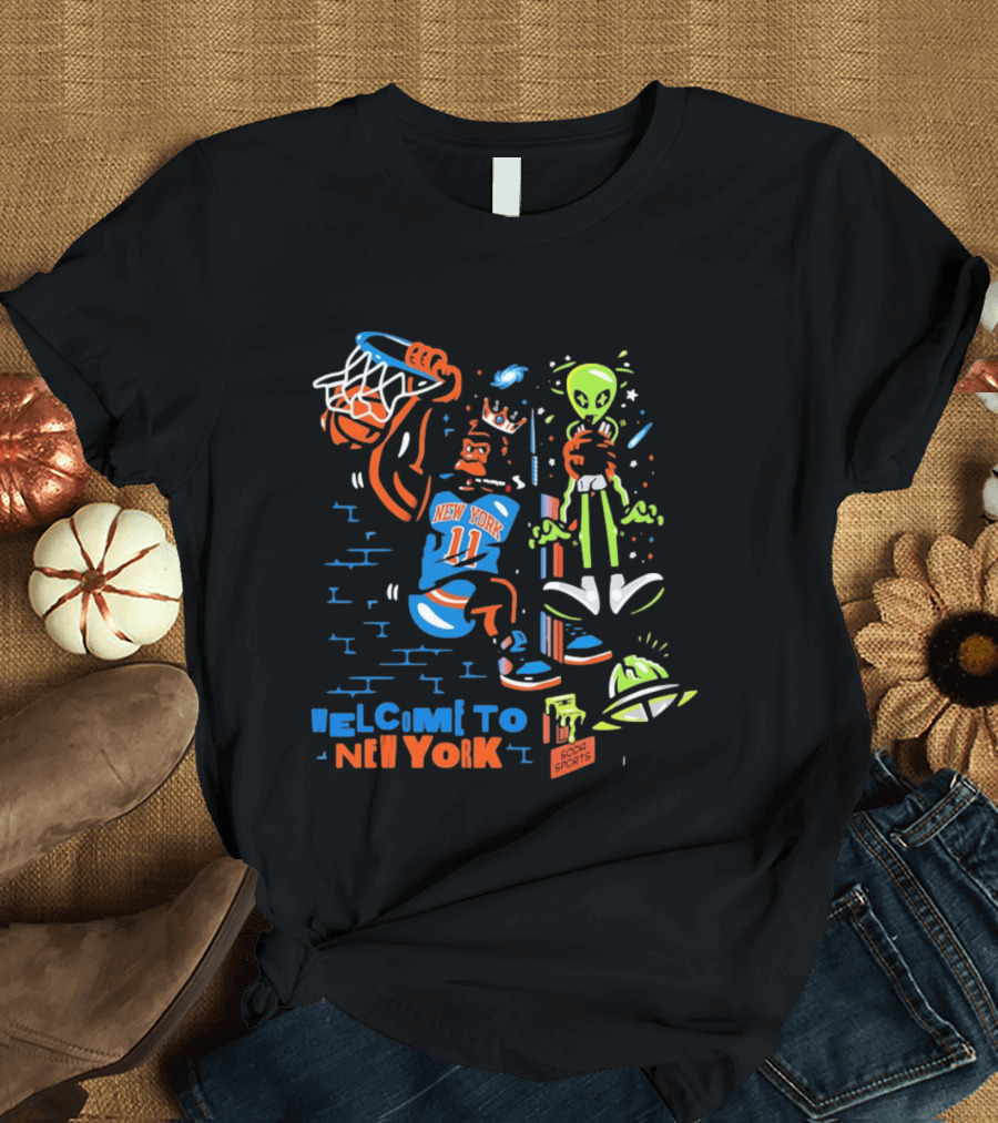 Welcome To New York NY Knicks Vs Spurs Soda Sports T-Shirt