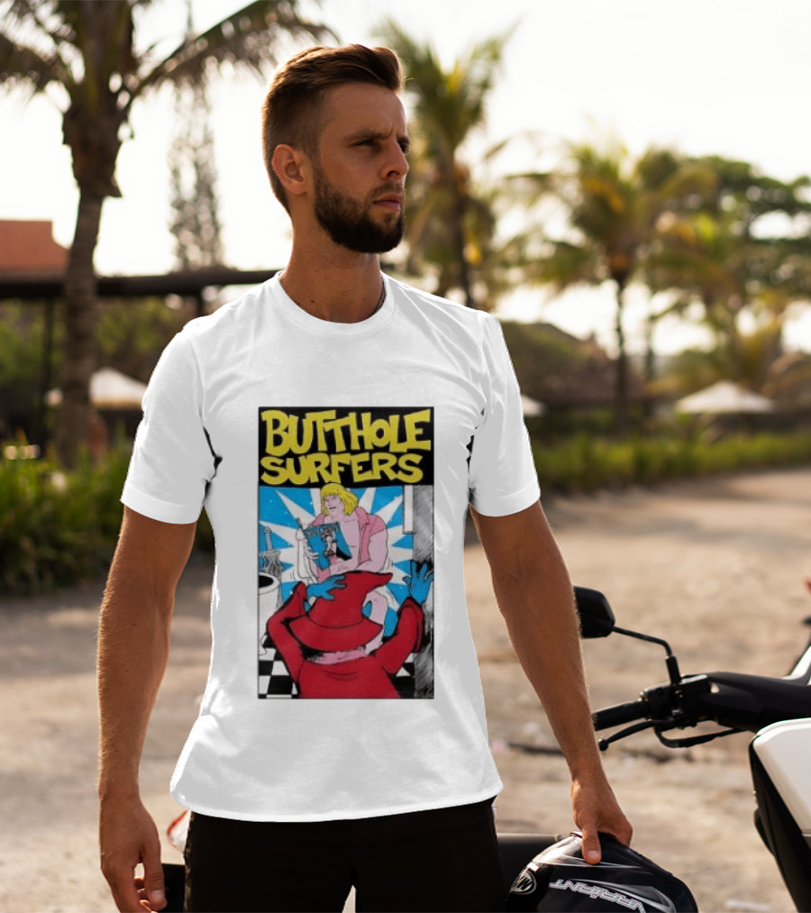 Butthole Surfers Comic Cover With Wizard And Bathroom Scene T-Shirt
