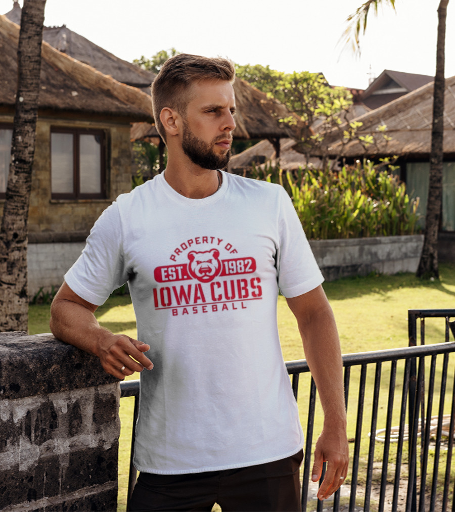 Property Of Iowa Cubs Baseball EST 1982 Minor League T-Shirt