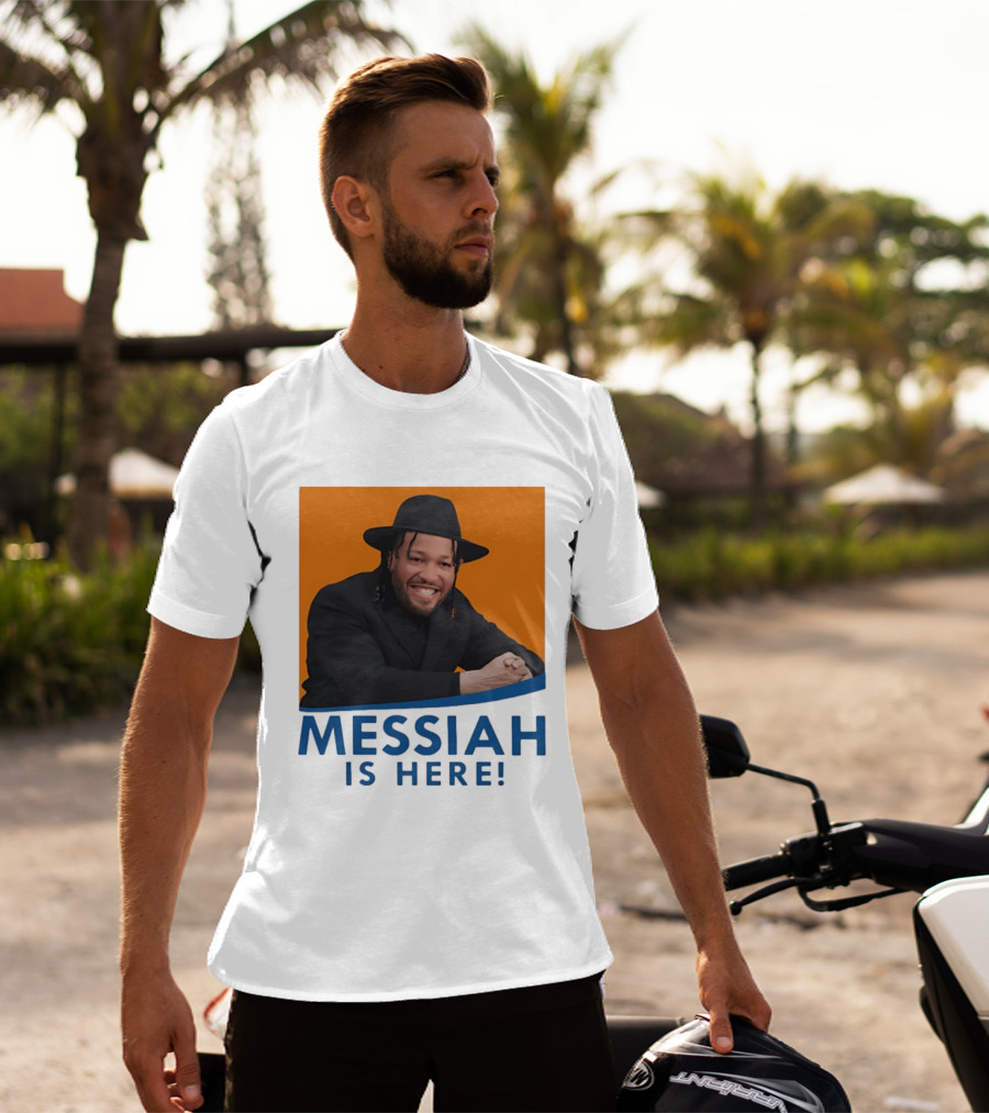 Jalen Brunson Nissim Black New York Knicks Messiah Is Here T-Shirt