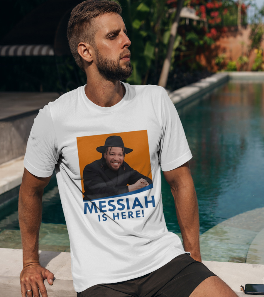 Jalen Brunson Nissim Black New York Knicks Messiah Is Here T-Shirt