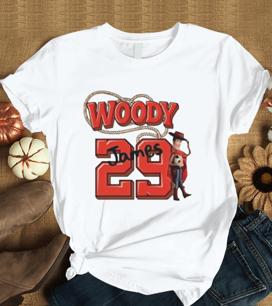 Woody James 29 Toy Story Character Soccer Ball T-Shirt