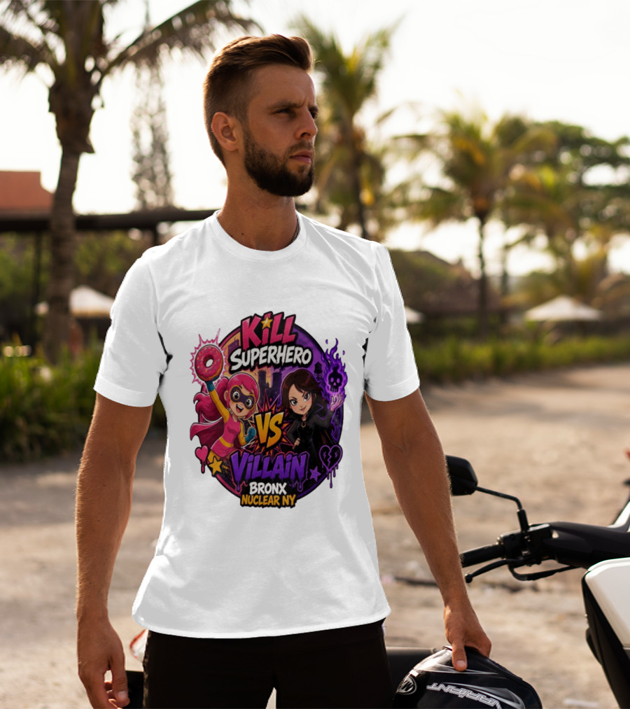 Kill Superhero VS Villain Bronx Nuclear NY T-Shirt