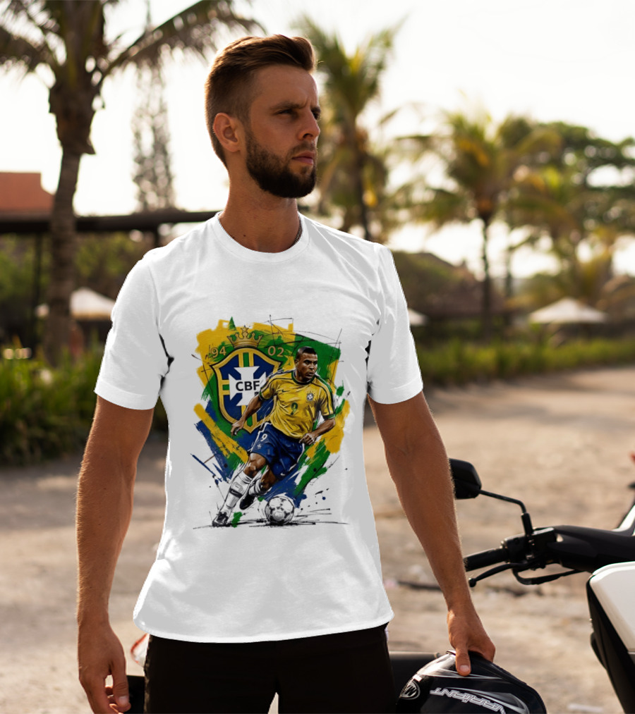 Ronaldo Nazario Brazil 1994 2002 CBF World Cup Legends T-Shirt