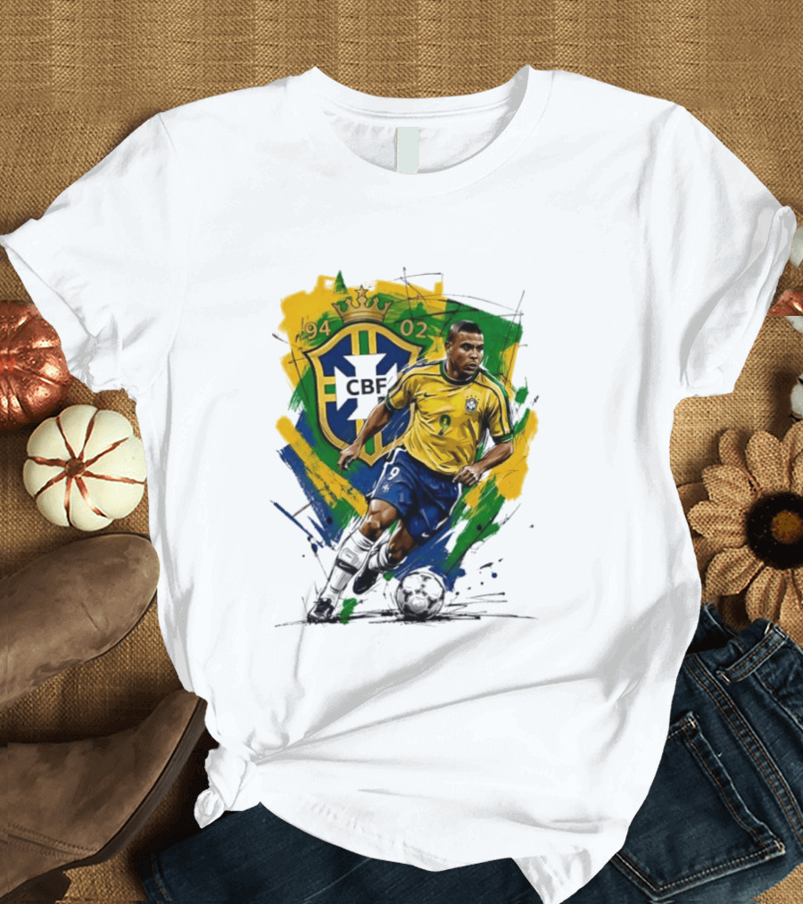 Ronaldo Nazario Brazil 1994 2002 CBF World Cup Legends T-Shirt