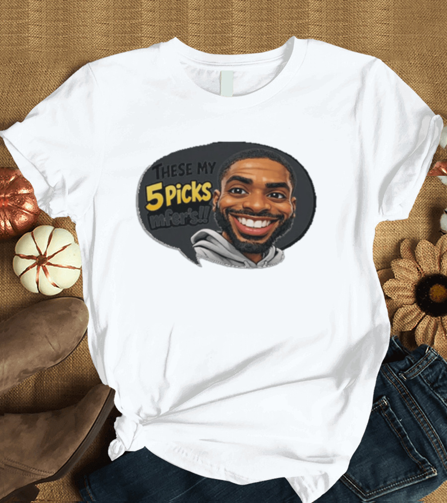 These My 5 Picks Mikal Bridges Caricature T-Shirt