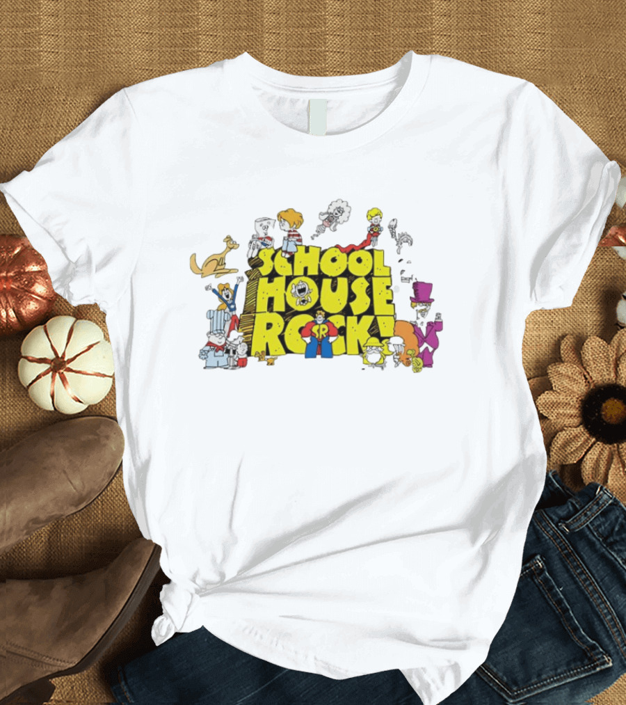 Schoolhouse Rock Characters Bill Conjunction Junction And Friends T-Shirt