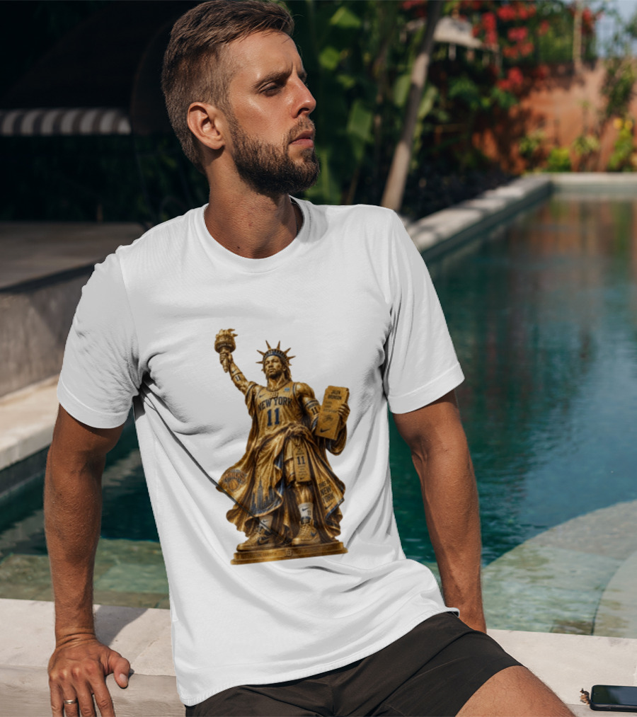 New York Knicks Jalen Brunson Statue Of Liberty Nike 11 Basketball Knicks T-Shirt