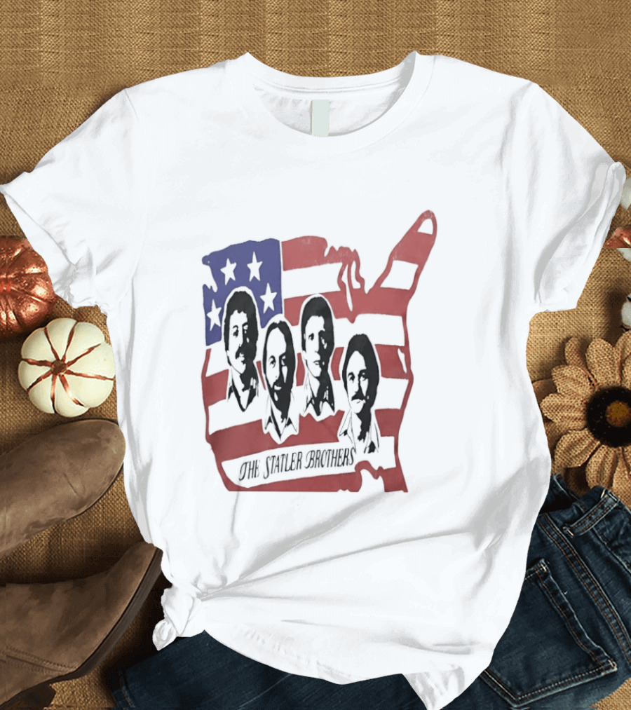 The Statler Brothers USA Map American Flag Country Music Band T-Shirt