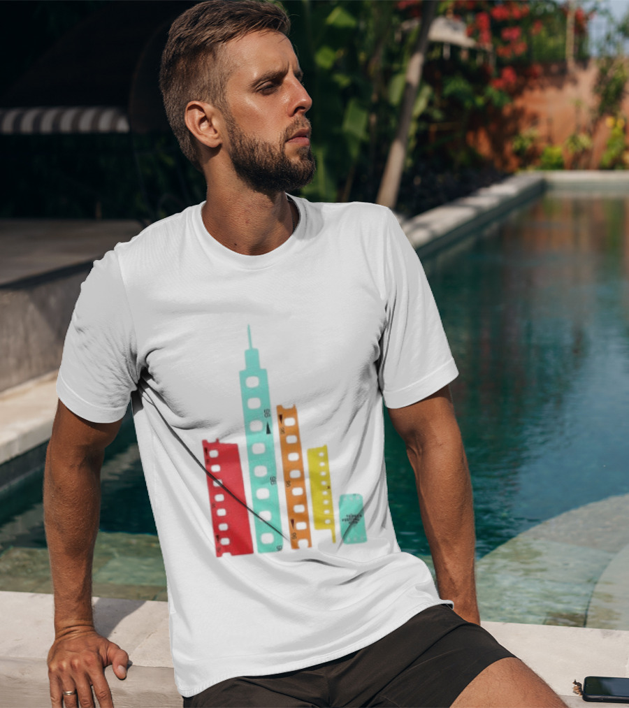 Tribeca Festival Kith 96 Film Reel Skyline New York City Architecture T-Shirt