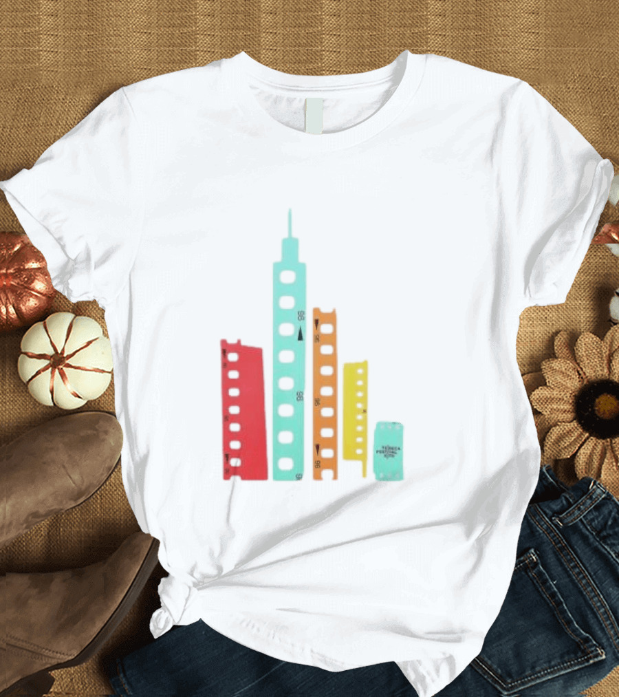 Tribeca Festival Kith 96 Film Reel Skyline New York City Architecture T-Shirt