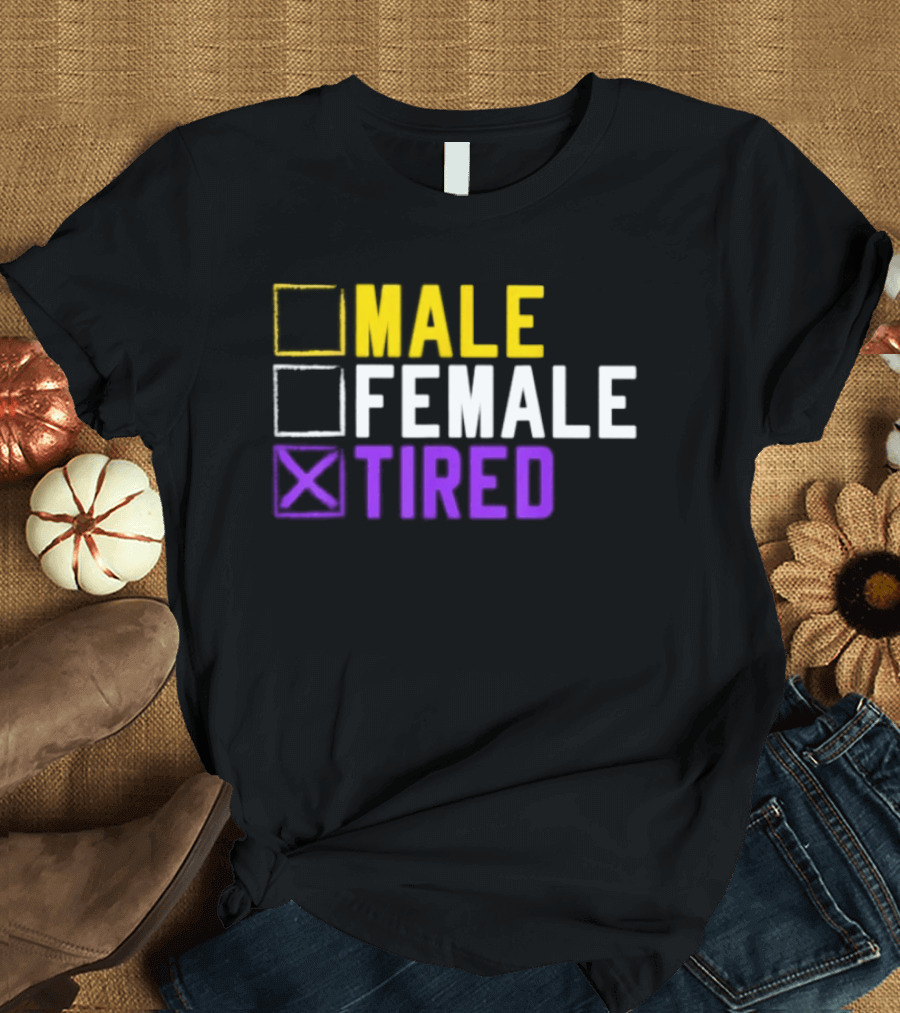 Asexual Transgender Non Binary Tired Gender Identity LGBT Pride T-Shirt