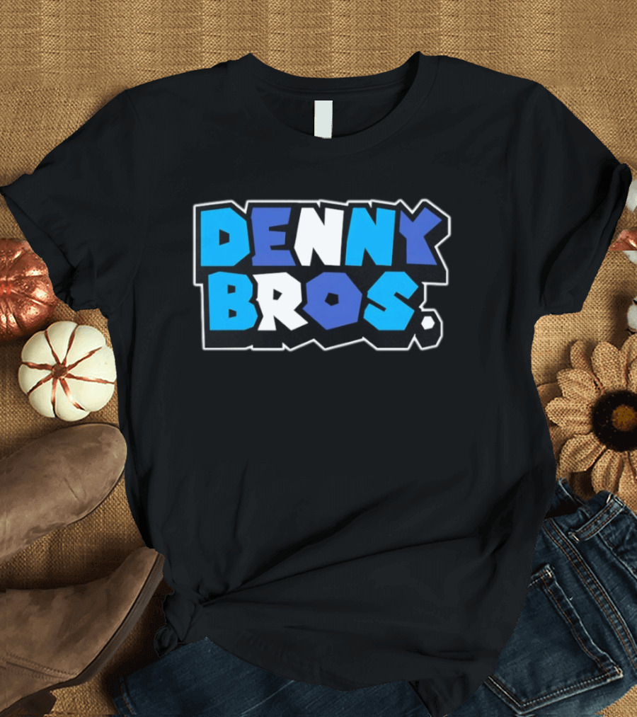 Denny Bros Bold Blue And White T-Shirt