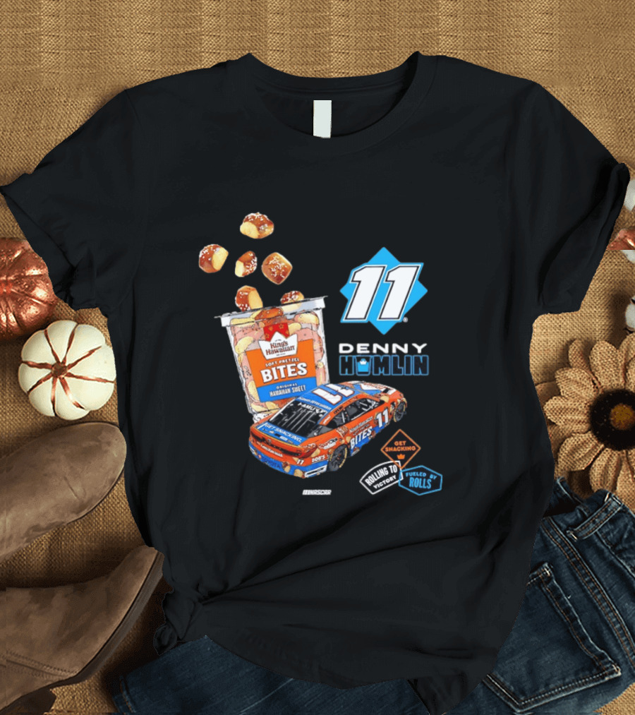 Denny Hamlin 11 Kings Hawaiian Soft Pretzel Bites Joe Gibbs Racing NASCAR T-Shirt