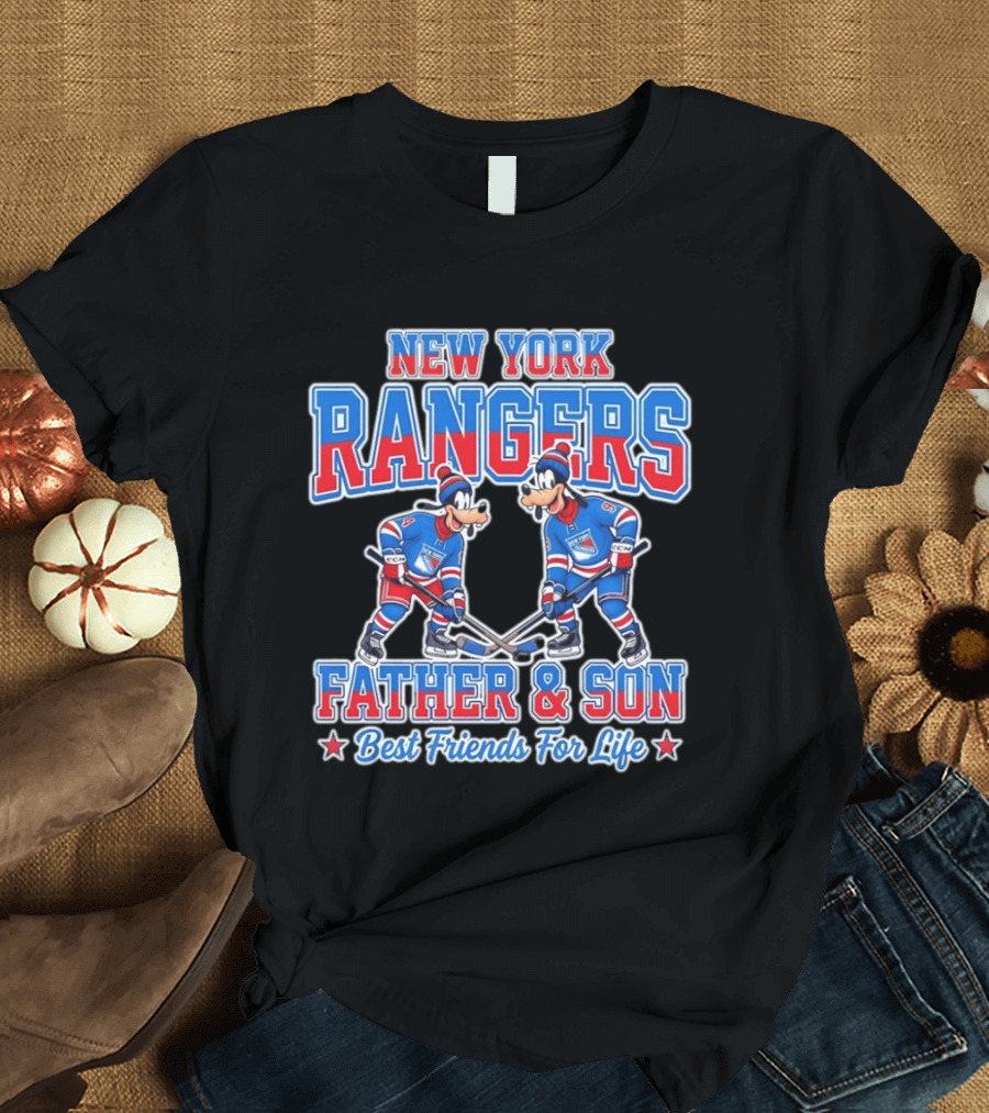 New York Rangers Goofy Father And Son Best Friends For Life T-Shirt