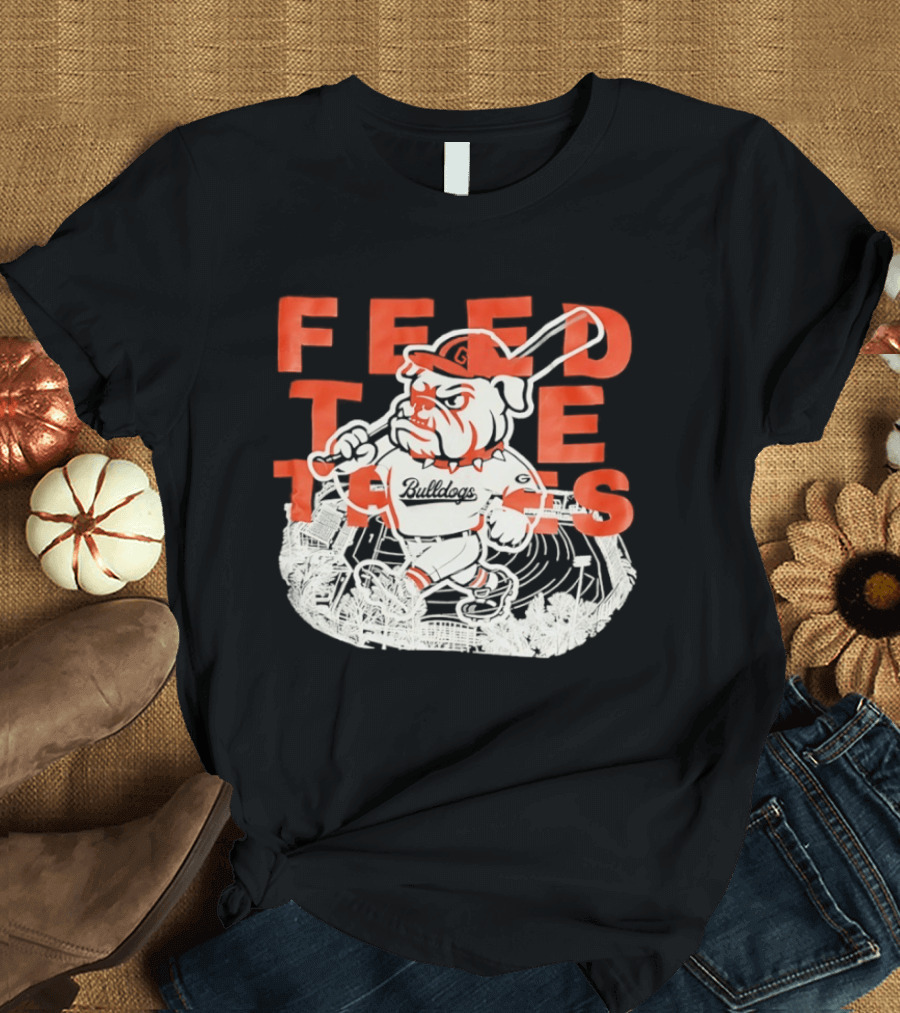 Feed The Tates Georgia Bulldogs Sanford Stadium Baseball T-Shirt