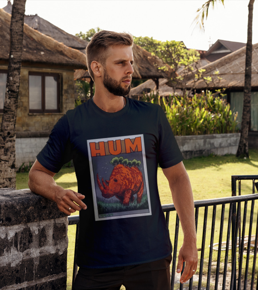 Hum Band 2025 2026 Tour With Rhino And Trees T-Shirt