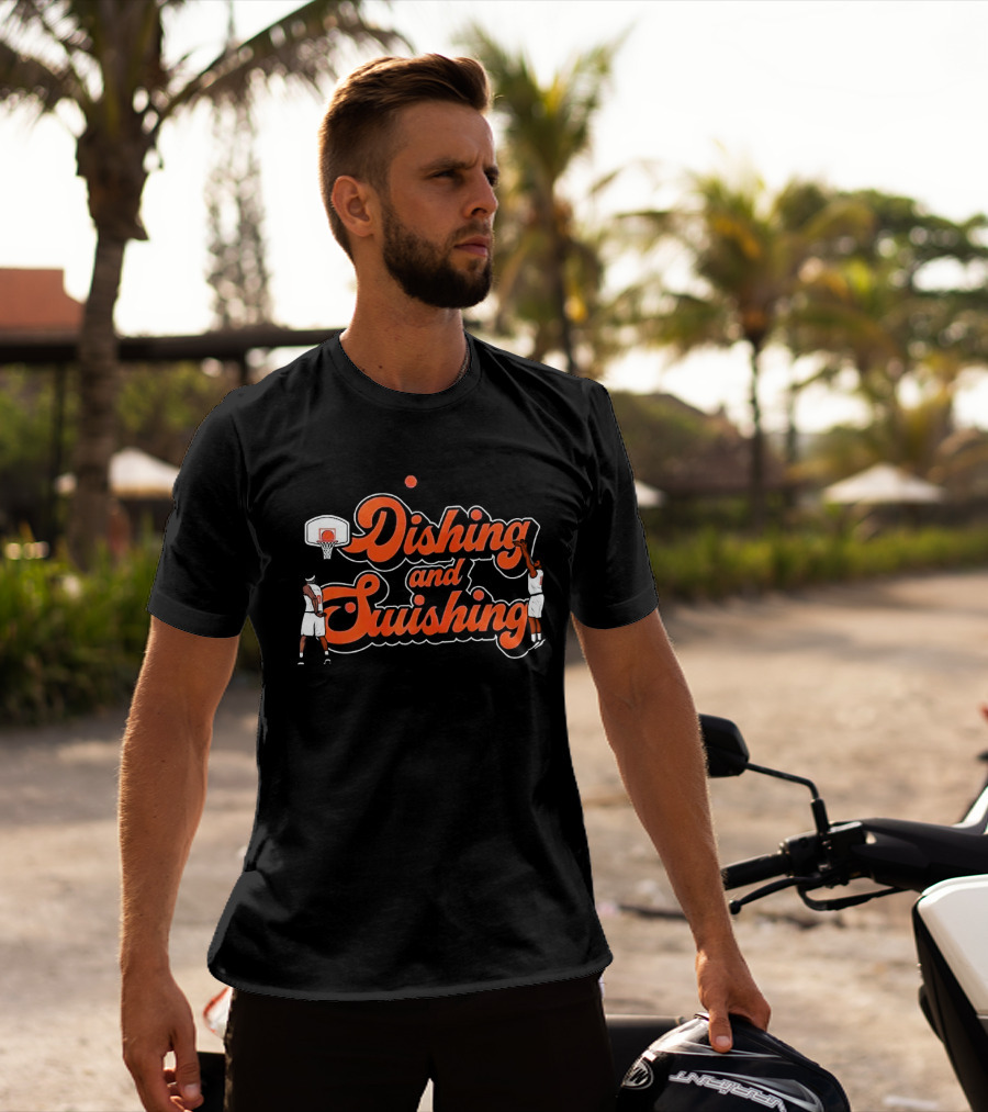 Jalen Brunson New York Knicks Dishing And Swishing Basketball Player NBA T-Shirt