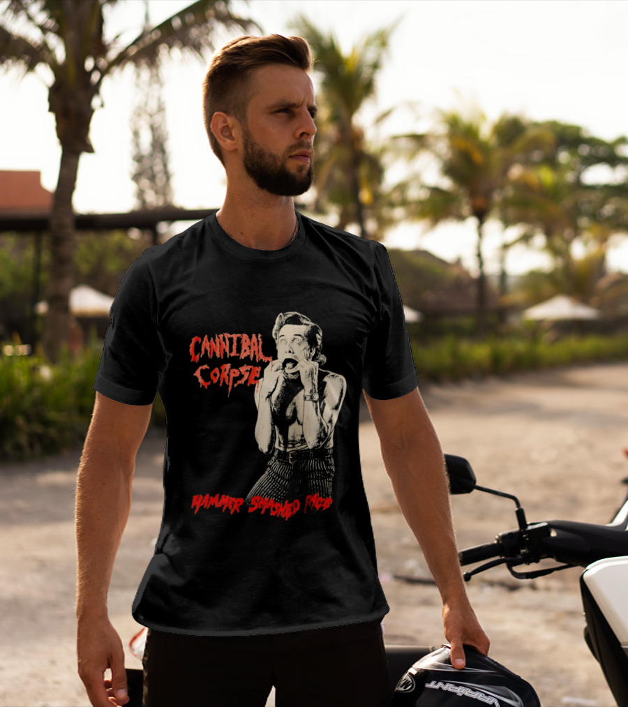 Cannibal Corpse Hammer Smashed Face Jim Carrey Ace Ventura Metal Music Band T-Shirt