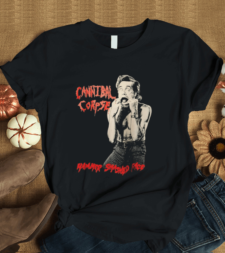 Cannibal Corpse Hammer Smashed Face Jim Carrey Ace Ventura Metal Music Band T-Shirt