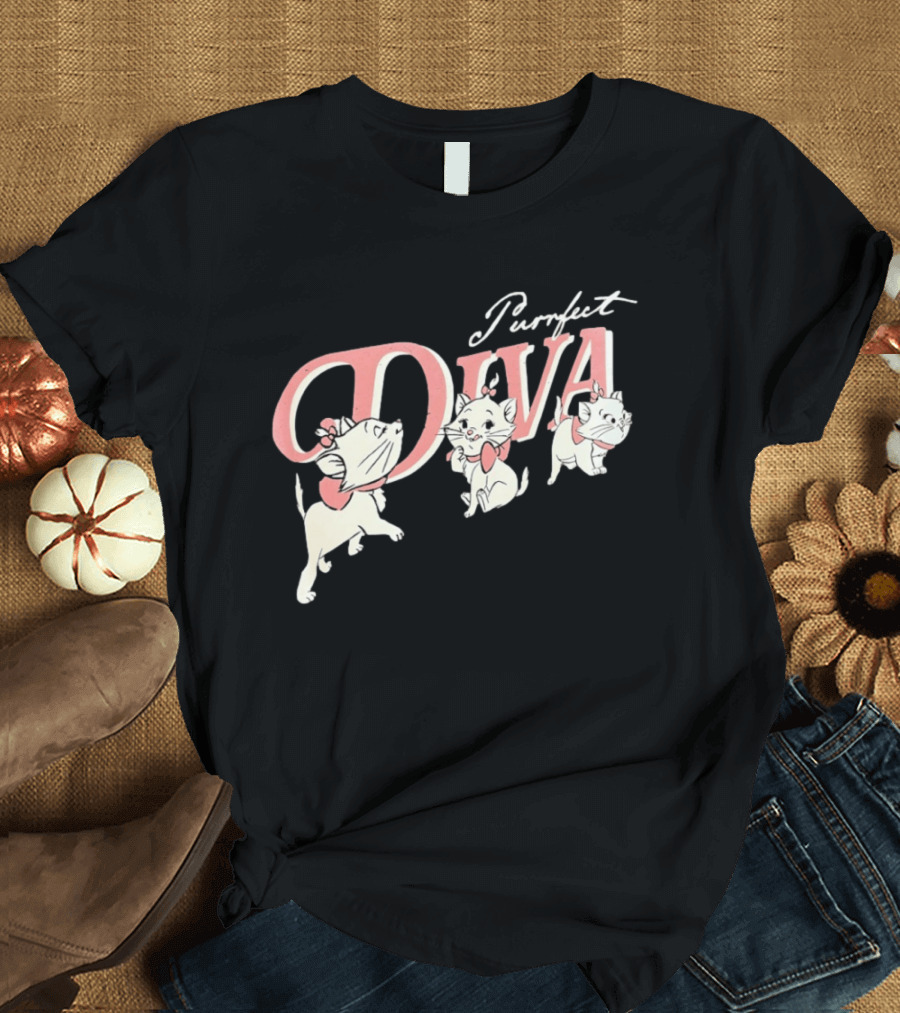Marie The Aristocats Purrfect Diva Disney Cat T-Shirt
