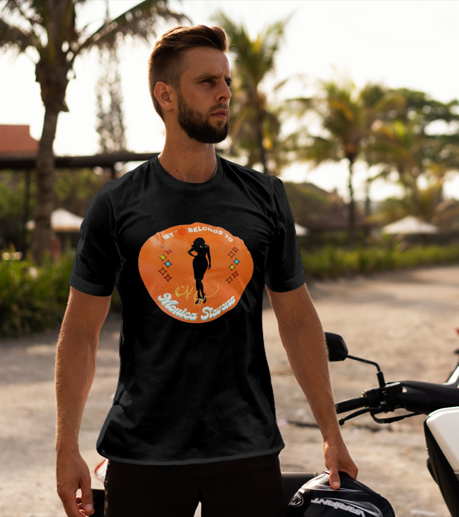 My Heart Belongs To Monica Stevens Silhouette And Signature T-Shirt