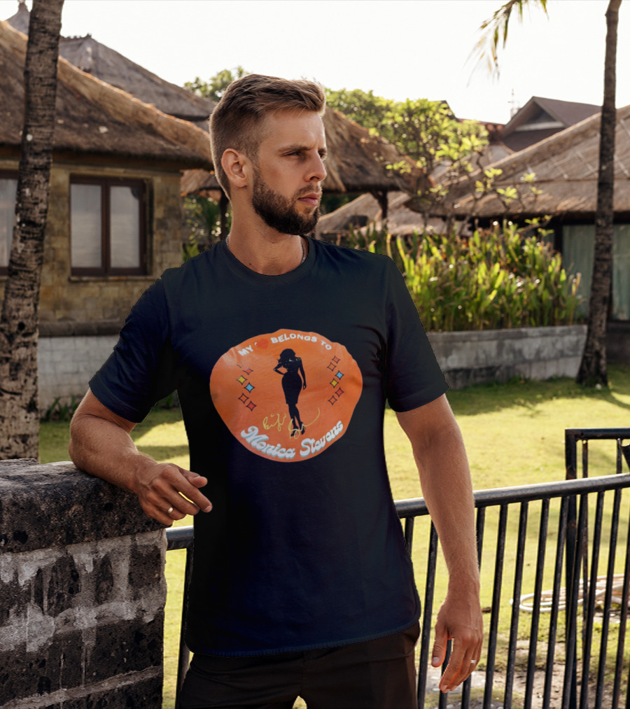 My Heart Belongs To Monica Stevens Silhouette And Signature T-Shirt