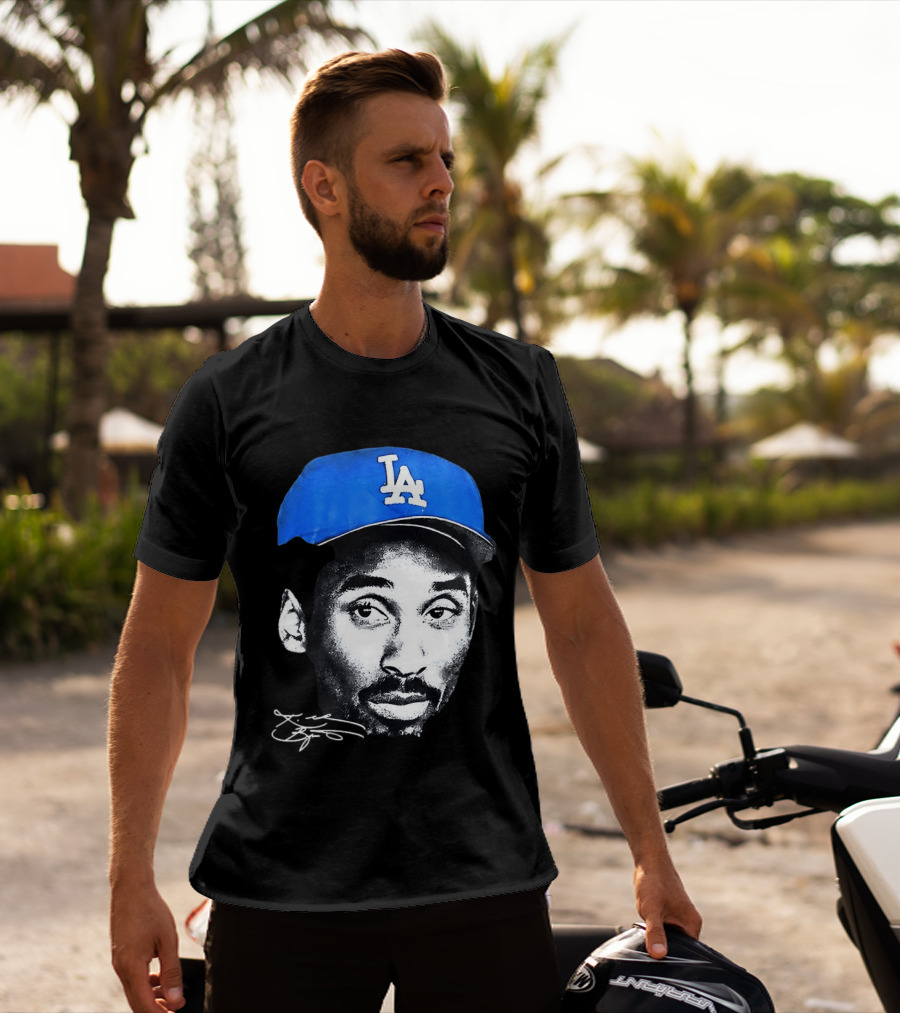 Kobe Bryant Iconic Los Angeles Dodgers LA Hat T-Shirt