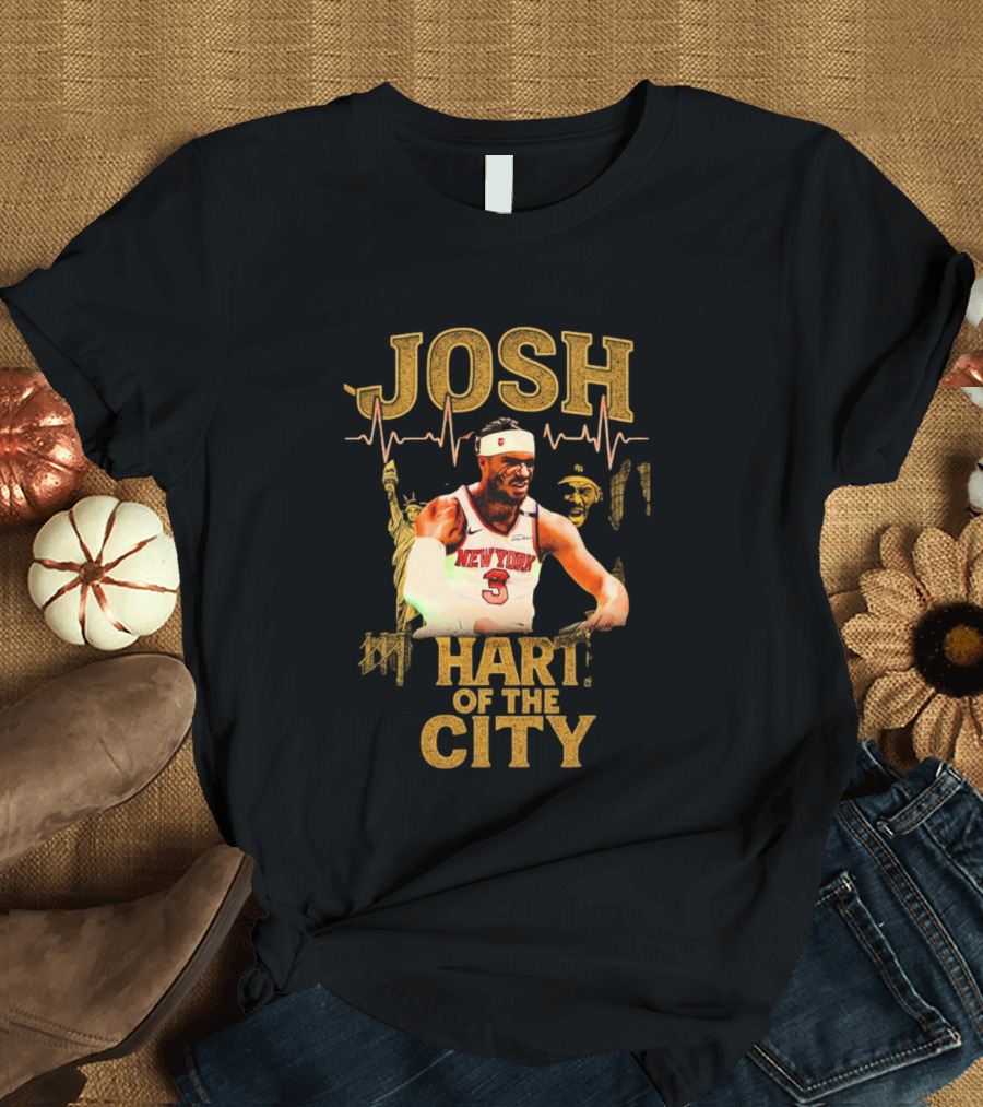Josh Hart New York Knicks Statue Of Liberty City T-Shirt
