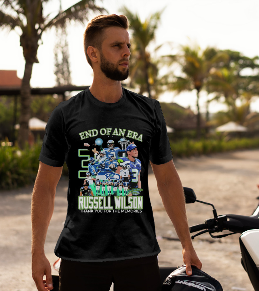 Russell Wilson Seattle Seahawks End Of An Era Thank You For The Memories T-Shirt