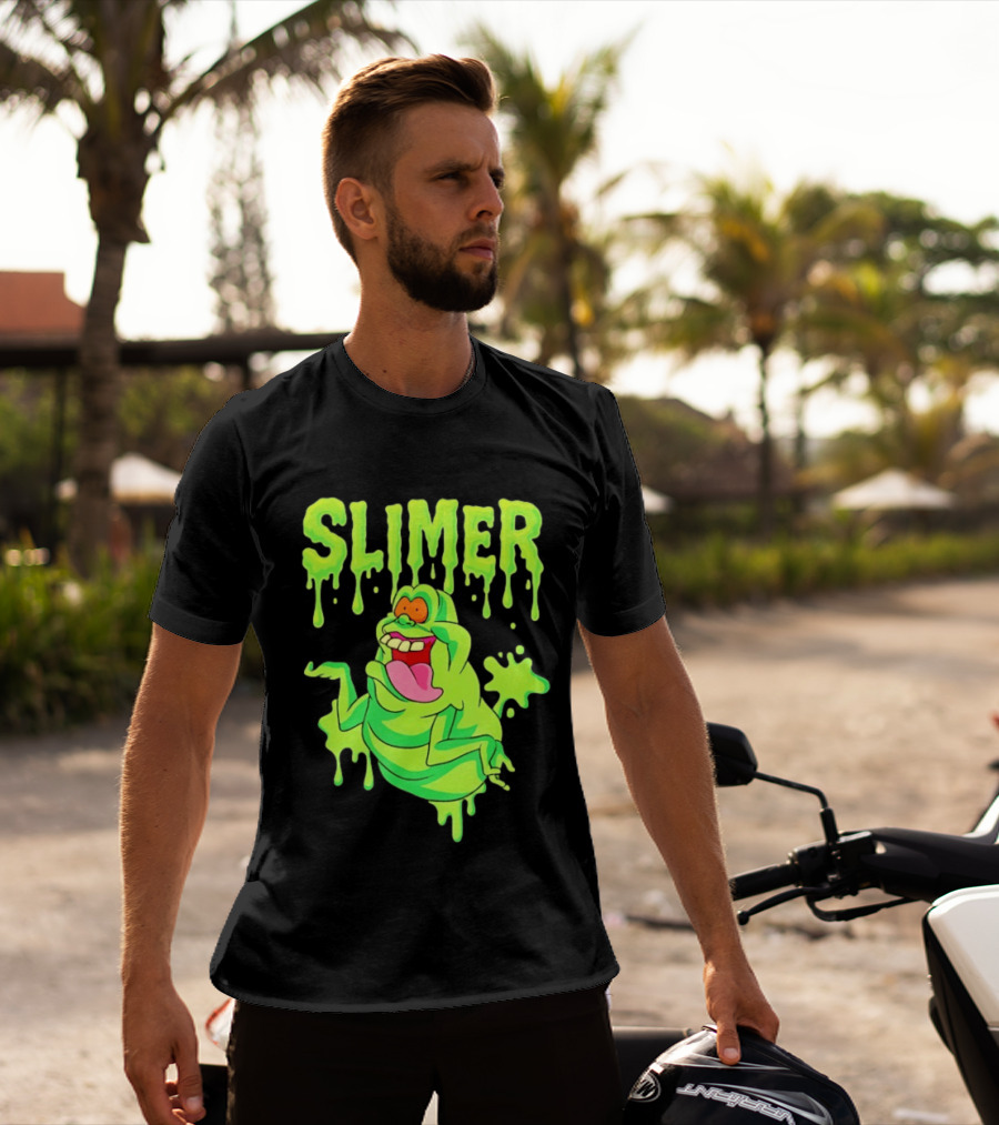 Ghostbusters Slimer Green Ectoplasm Dripping Slime T-Shirt