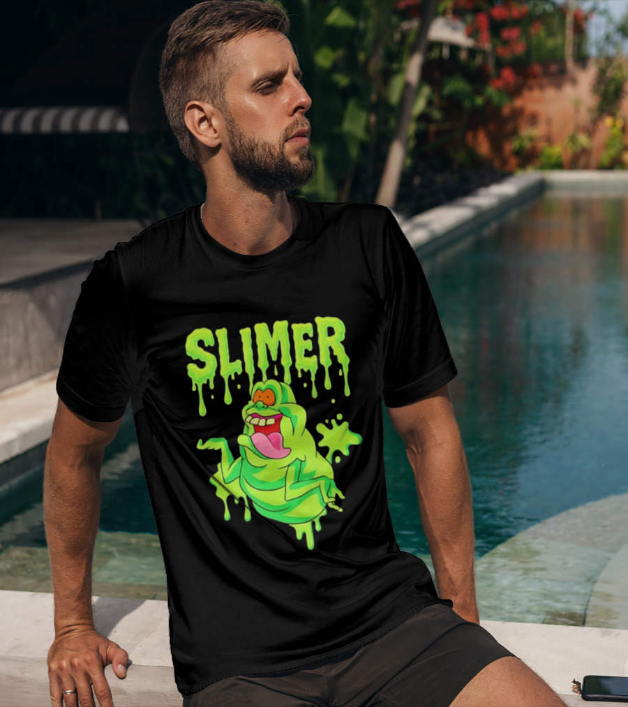 Ghostbusters Slimer Green Ectoplasm Dripping Slime T-Shirt
