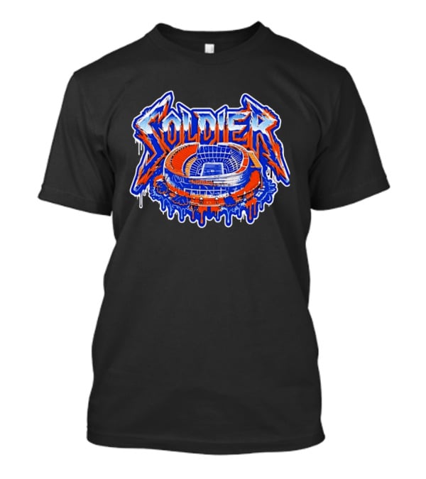 Chicago Bears Soldier Field Stadium Metal Font Drip Team Sports T-Shirt