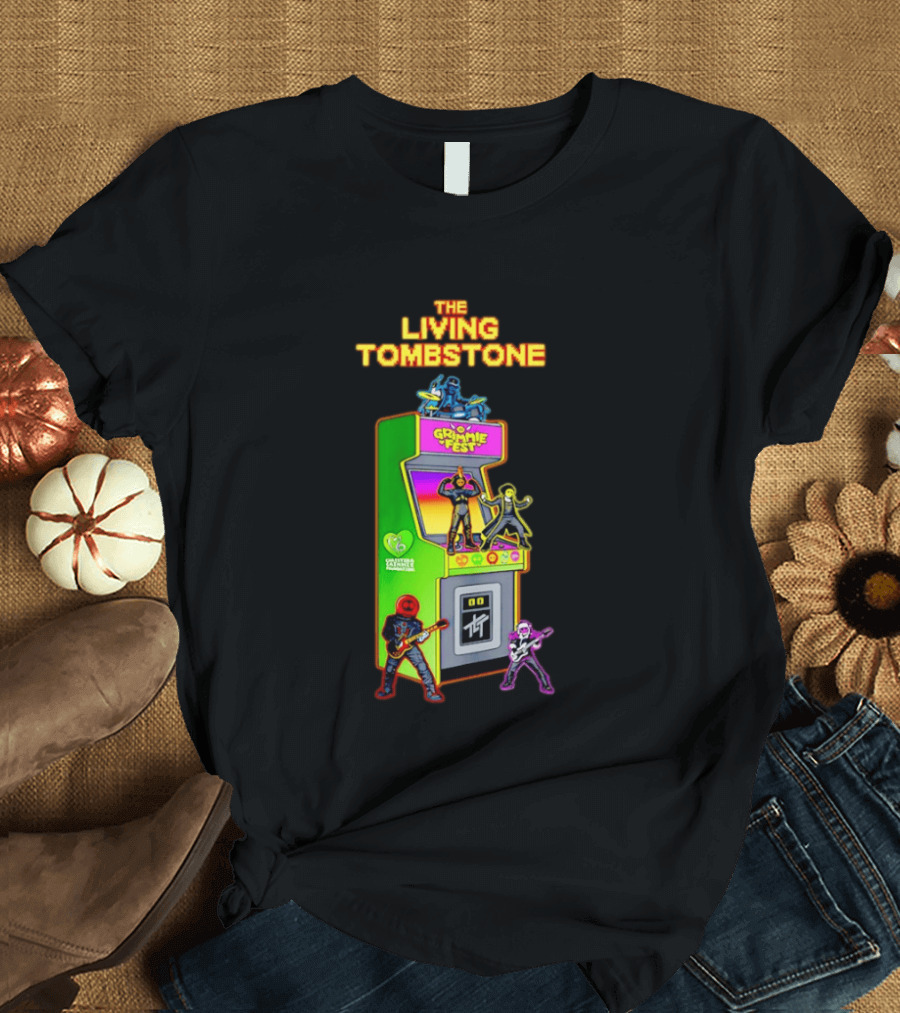 The Living Tombstone Grimmie Fest Christina Grimmie Foundation Arcade Cabinet T-Shirt