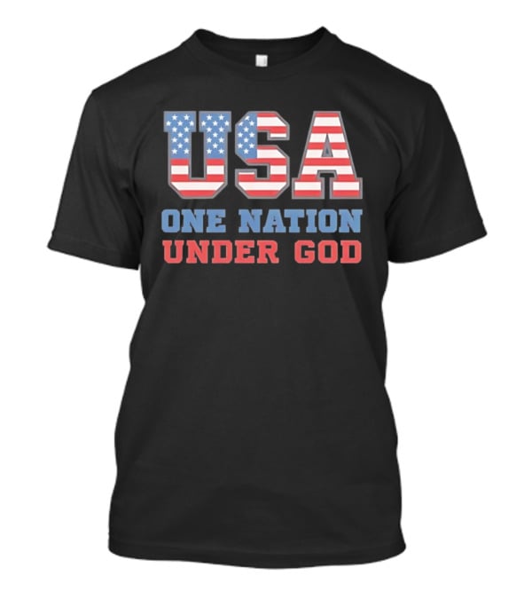 USA One Nation Under God American Flag Patriotic Stars And Stripes T-Shirt