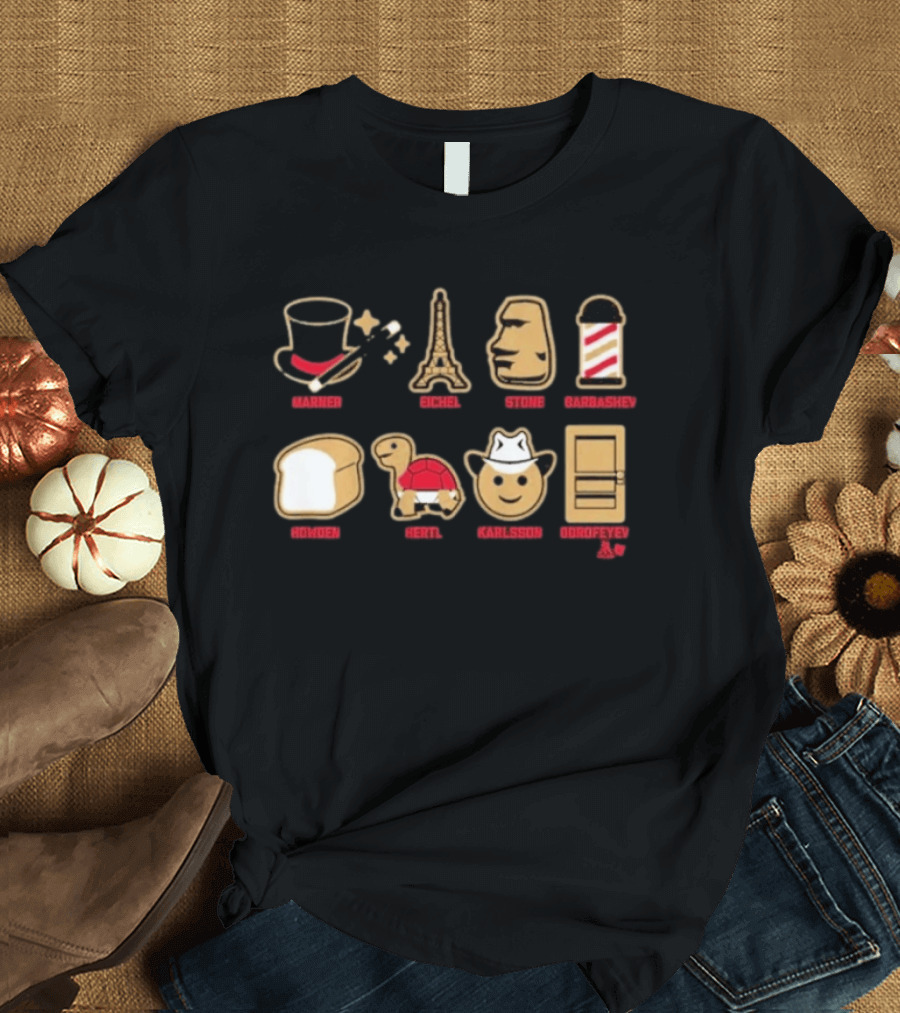 Vegas Hockey Emoji Inspired Stars Marner Eichel Stone Barberchev Gorden Hertl Karlsson Dorofeyev T-Shirt