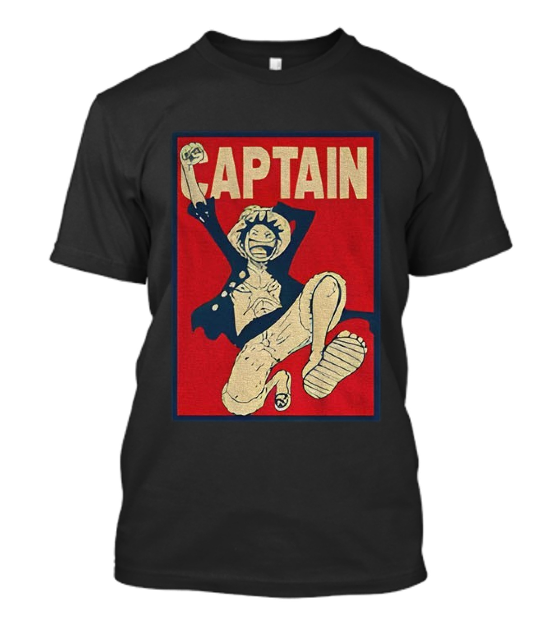 Captain Monkey D Luffy Anime Fan Favorite Adventure Series Hero Design T-Shirt