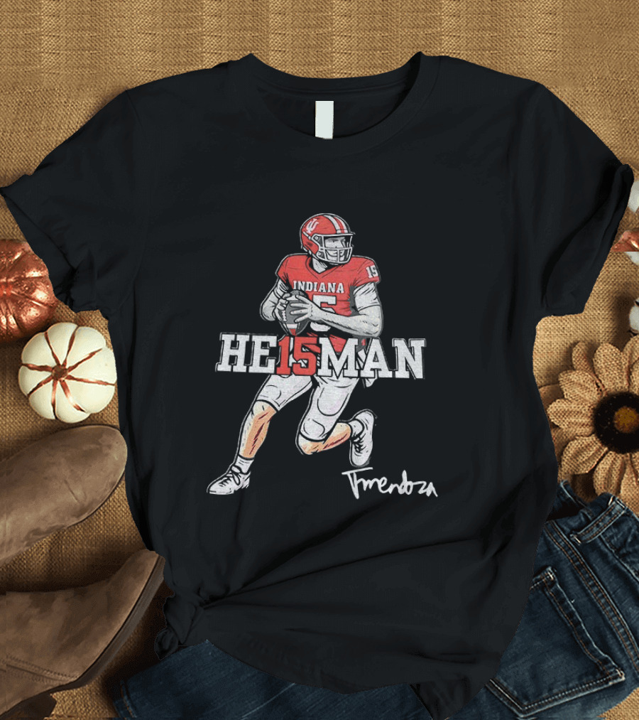 Indiana Hoosiers He15man Football Signature Player Sketch T-Shirt