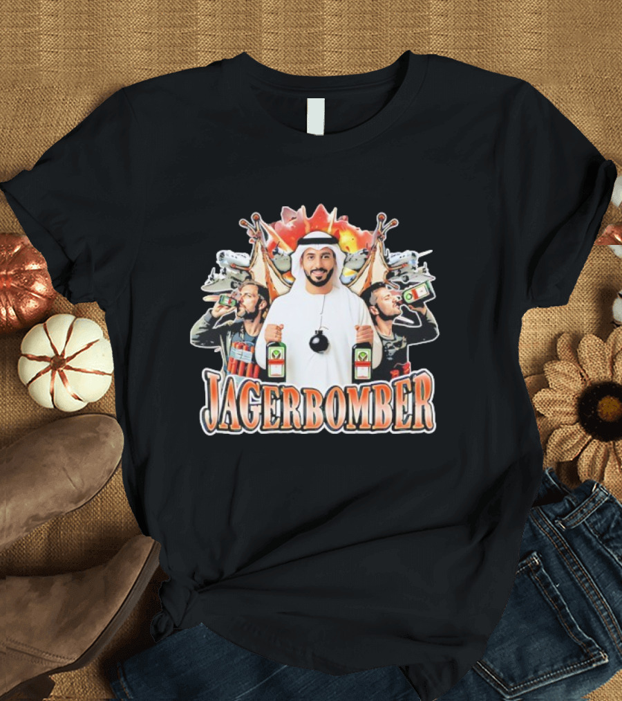 Jagerbomber Drinking Humor Explosive Fun With Jagermeister References T-Shirt