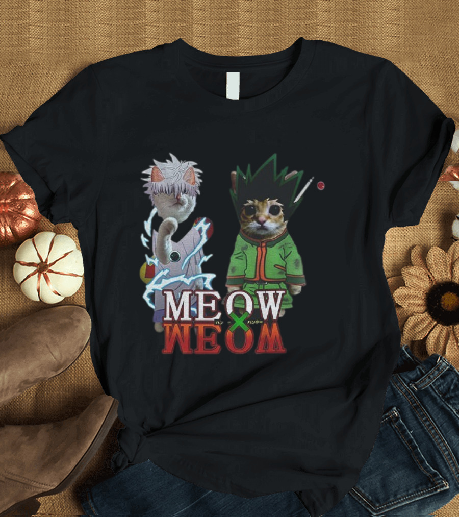 MeowxMeow HxH GonxKillua Cat Anime Parody T-Shirt