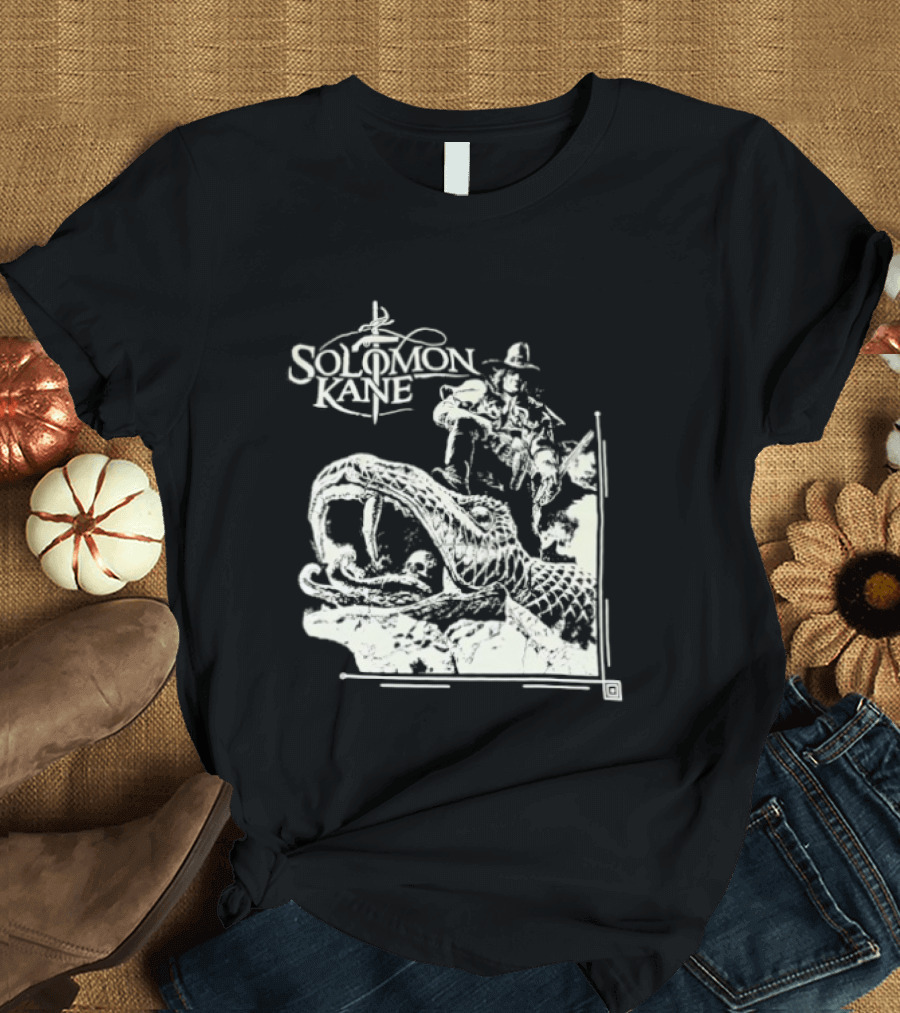 Solomon Kane The Serpent Ring Illustration With Adventure Scene T-Shirt